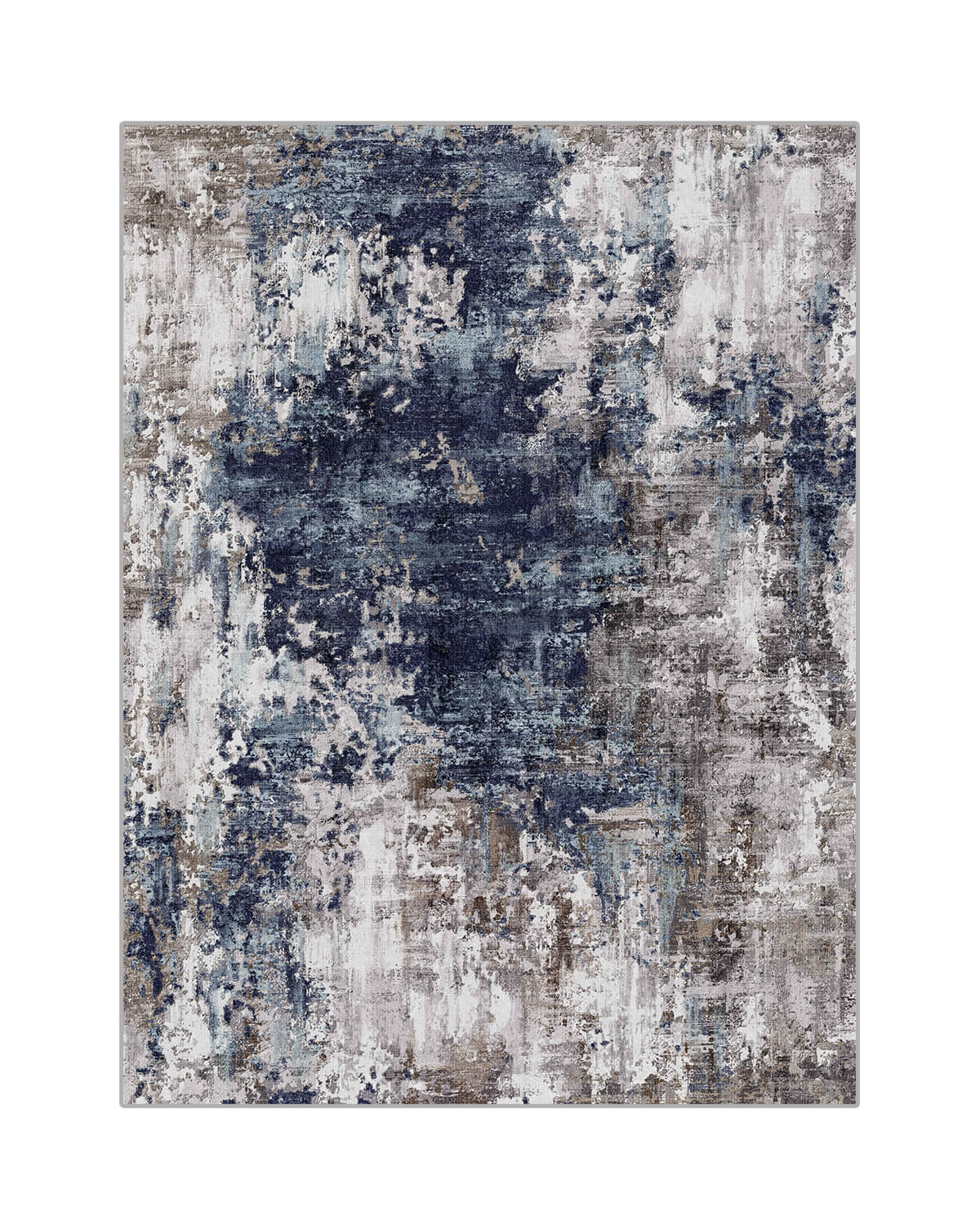 Modern abstract area rug designed for family living spaces with versatile style