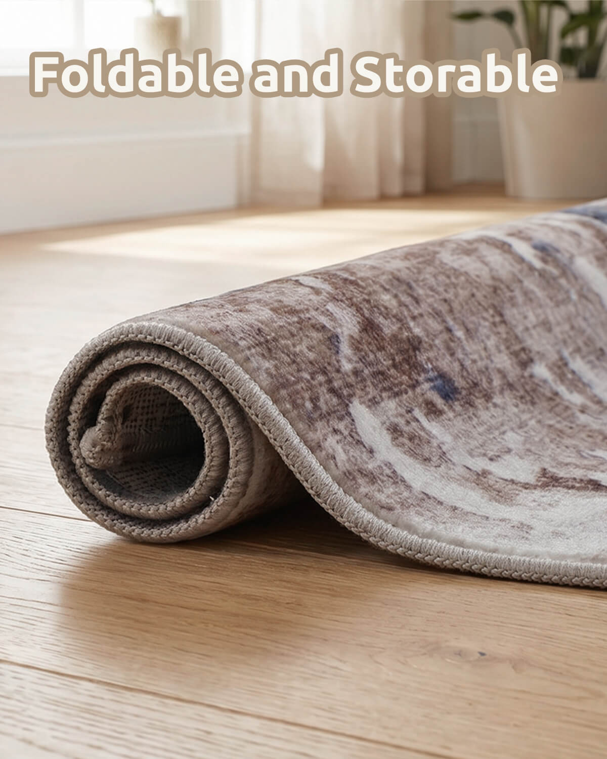 Modern abstract area rug with machine washable design for busy households