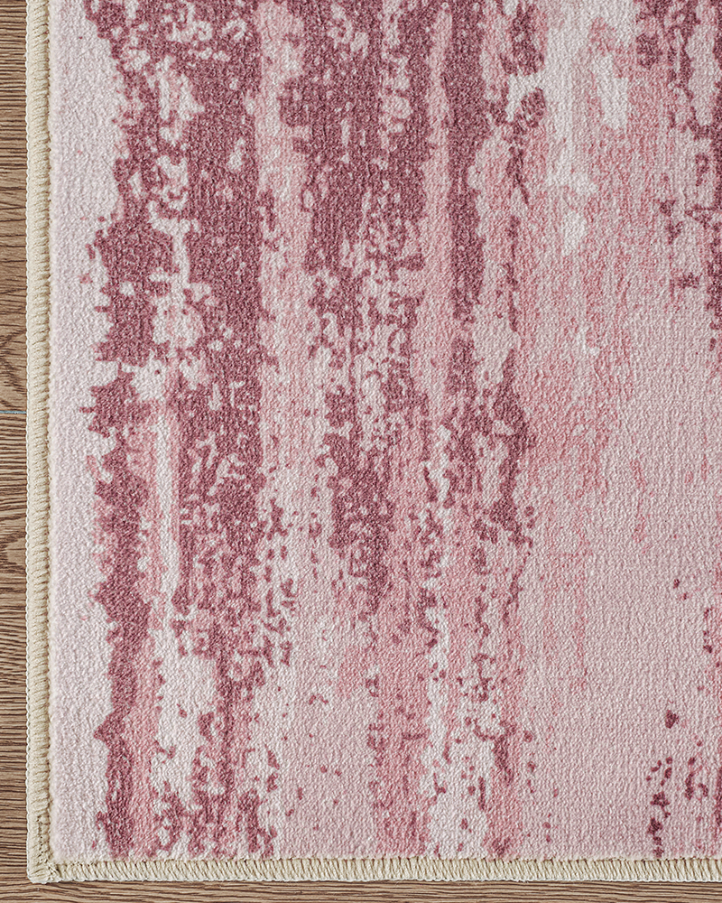 Stain resistant modern abstract rug for bedroom, stylish and easy to clean.