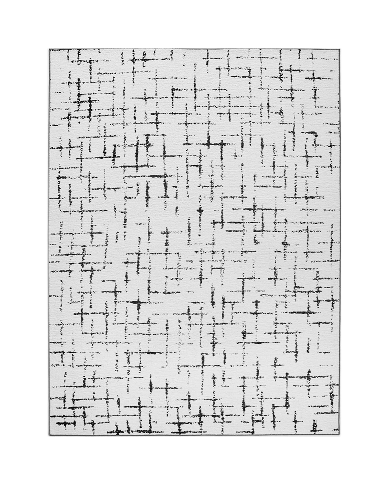 This modern line pattern area rug is designed for family living with durable materials, easy care function, and a soft comfortable finish.