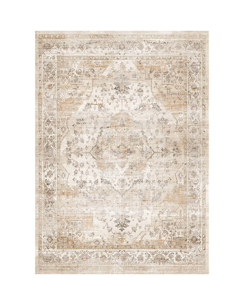 Selene Washable Area Rug - Beige/White - 8' x 10'