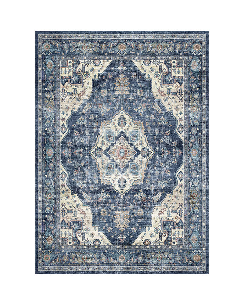 montvoo Selene washable area rugs blue
