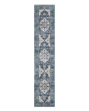 montvoo Selene Washable Runner Rugs Blue