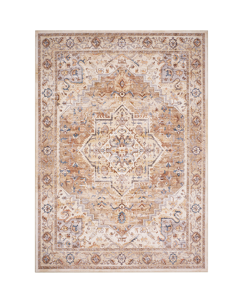 MontVoo soft vintage rug with dense fibers that absorb sound and add warmth.