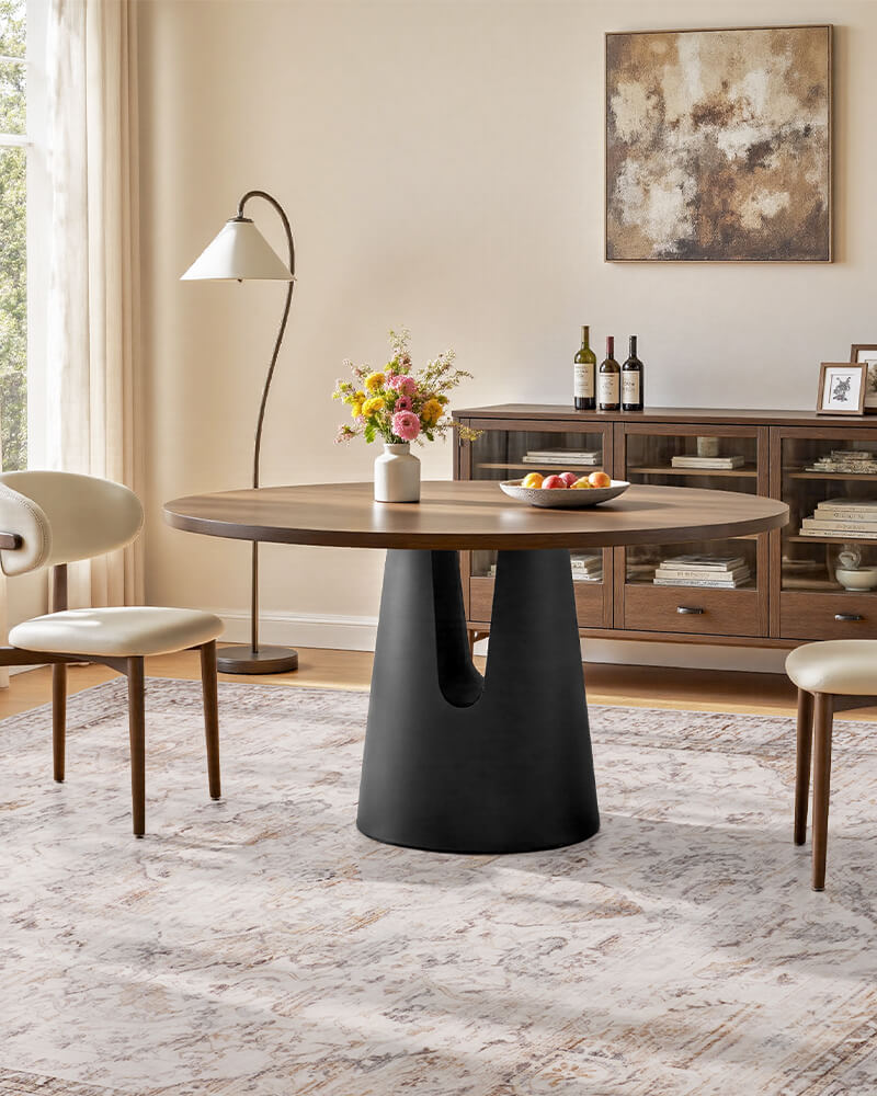 Soft textured boho area rug suitable for high traffic living areas