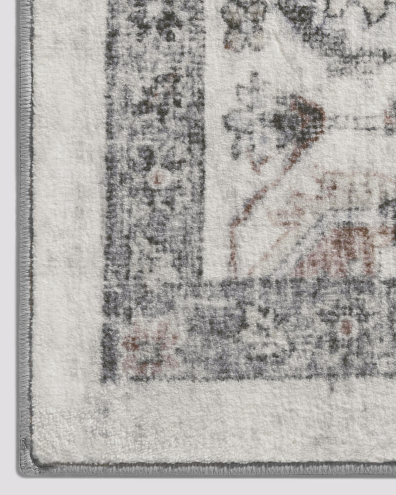 Boho inspired area rug that creates warm and inviting interiors, washable rug for home with pets and kids.