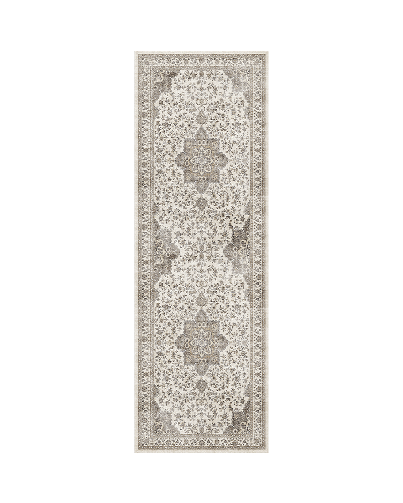 MontVoo floral vintage area rug with non-slip backing, perfect for bedroom and dining room.
