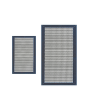 Stylish washable flat weave kitchen rug set for modern kitchens.