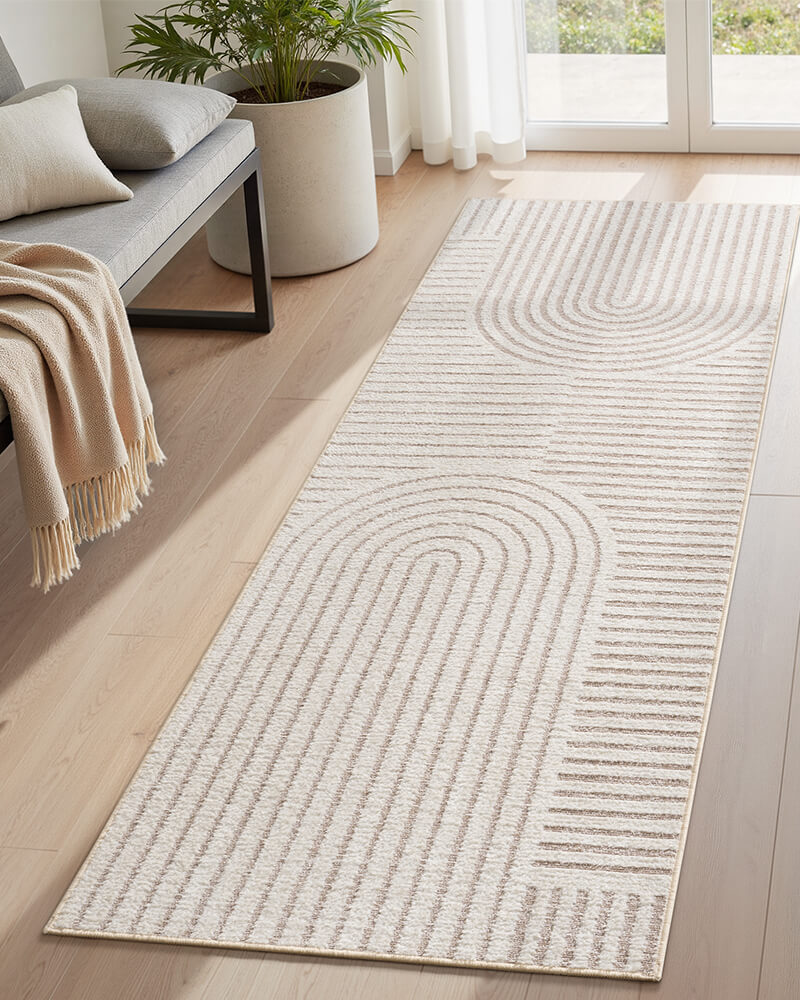 Washable area runner rug designed for effortless maintenance