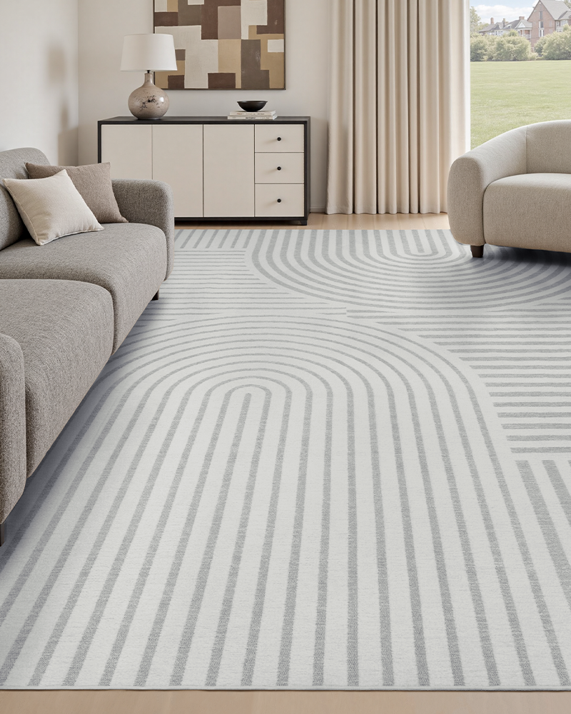 MontVoo modern area rug, soft and warm, cozy carpet for home decor and comfort.