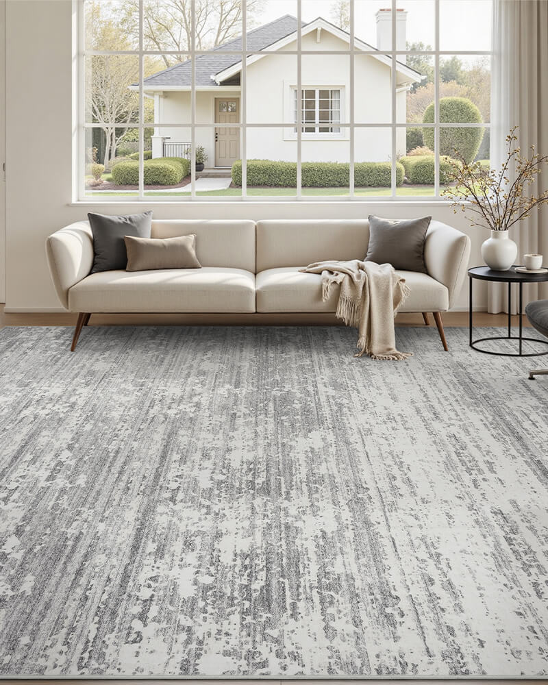 Shadow Washable Area Rug - Gray