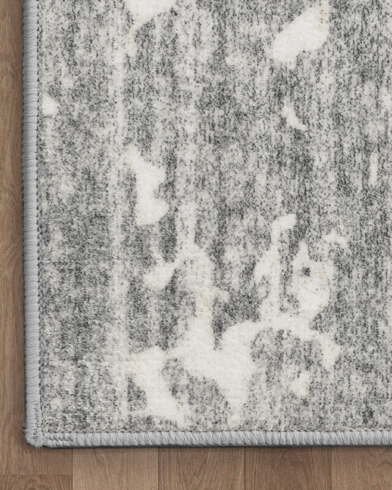 MontVoo neutral area rug with soft, dense fibers and non-slip backing for bedroom floors.