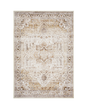 MontVoo Persian star medallion area rug, soft and warm, adding elegance to lounge or bedroom spaces.