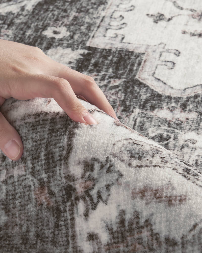 Washable boho area rug built for practical everyday userooms. Living room rug with soft touch.