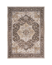 MontVoo abstract vintage rug adds effortless elegance to living and office spaces.
