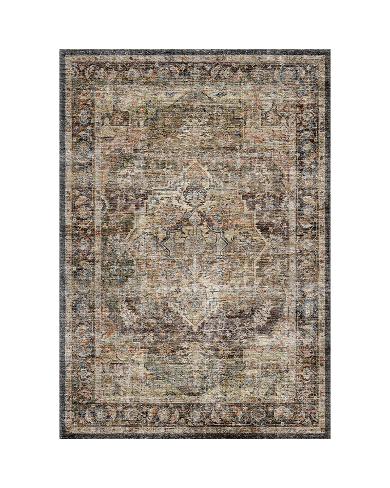 MontVoo soft farmhouse vintage area rug, machine washable and perfect for cozy homes.