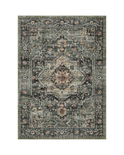 MontVoo vintage rug, washable and plush, ideal for warm, cozy living rooms.