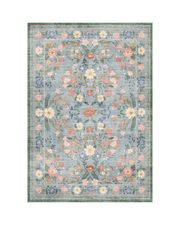 MontVoo vintage area rug, washable and soft, ideal for bedroom and living room floors.