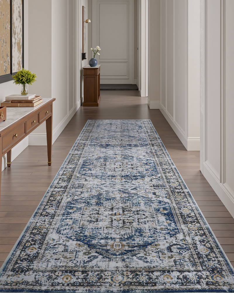 MontVoo Rugs Vintage Living Room Carpet, Non-Slip, Soft and Durable