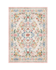 MontVoo vintage area rug, washable and soft, perfect for dining and living rooms.