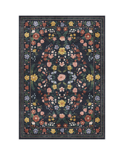 MontVoo vintage area rug with dense fibers, reduces noise and adds comfort to bedroom and living room.