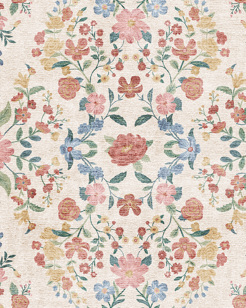 MontVoo vintage area rug, non-slip and durable, ideal for dining and office spaces.