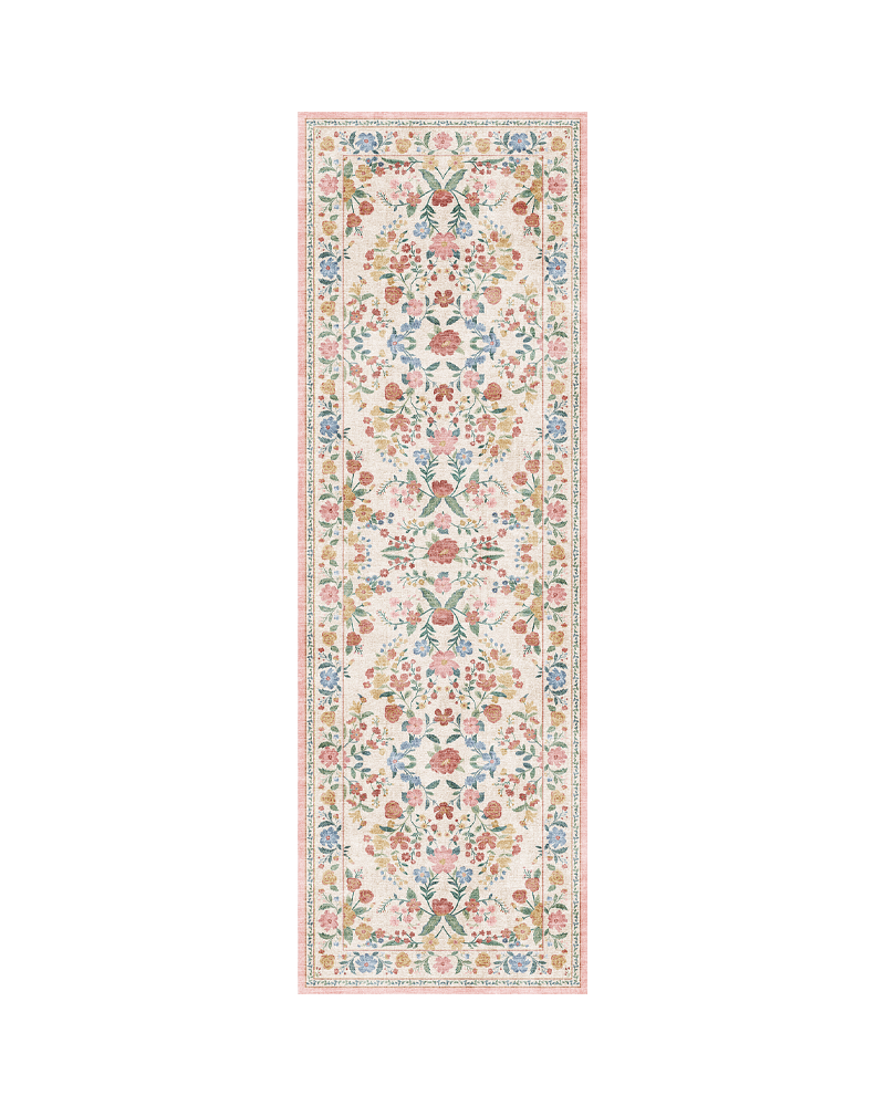 MontVoo vintage area rug, non-slip and durable, ideal for bedroom and office spaces.
