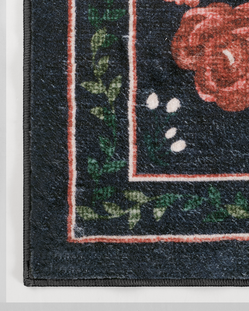 MontVoo vintage area rug, soft and warm, perfect for dining and office spaces.