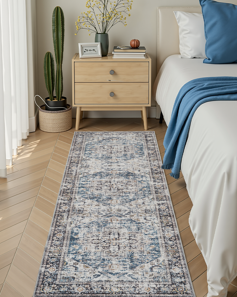 MontVoo Rugs Vintage Area Rug, Soft and Dense Fibers for Warmth and Comfort