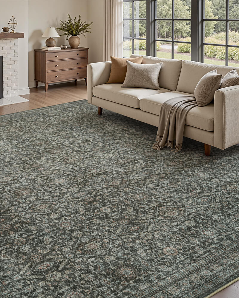 MontVoo Vintage rug, soft, washable, perfect for family-friendly homes