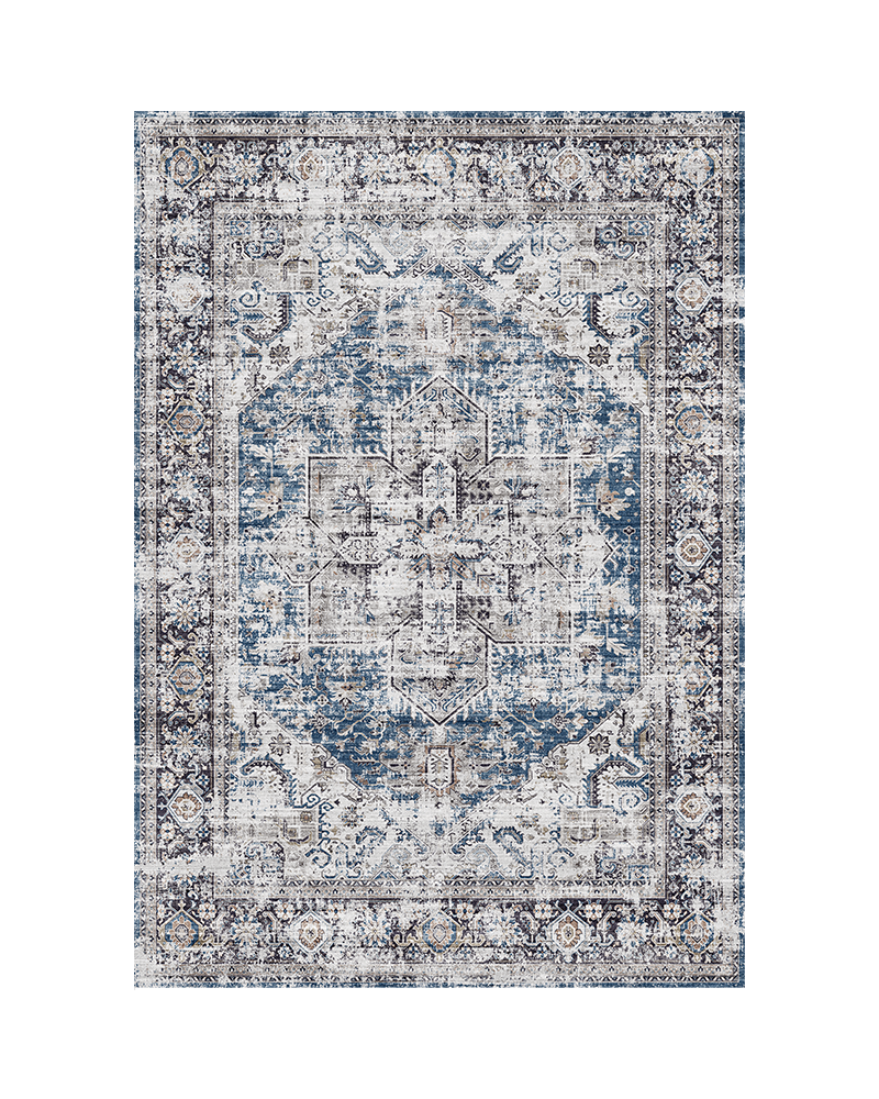 MontVoo Rugs Vintage Bedroom Carpet, Washable and Comfortable for Children and Pets