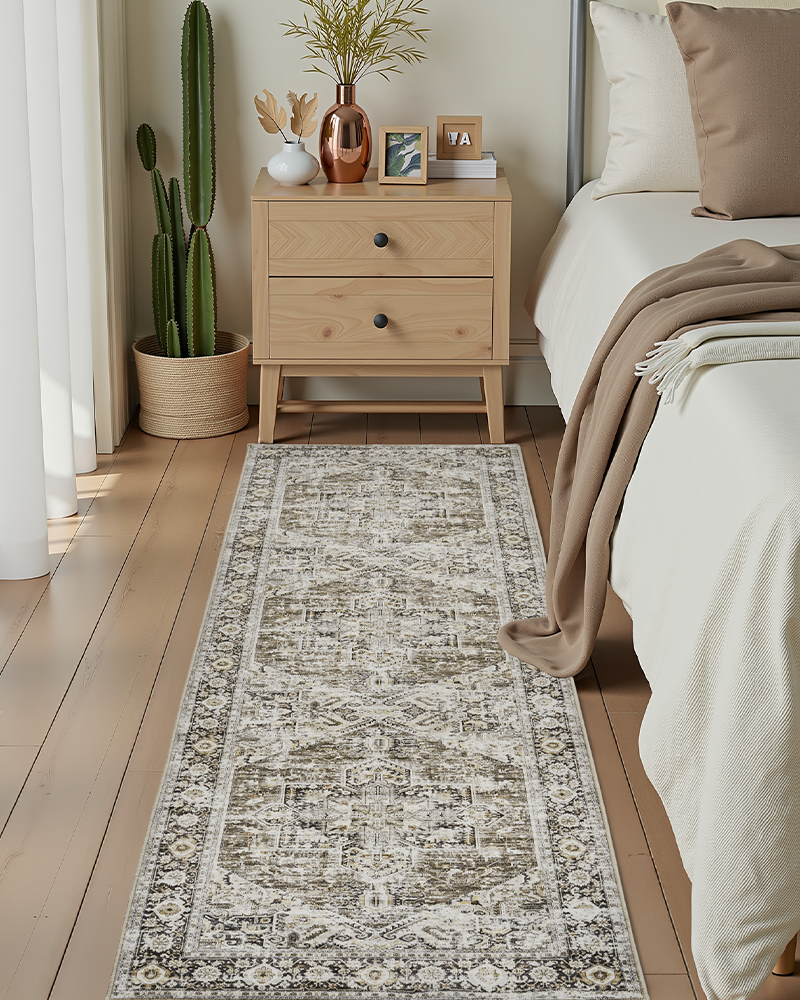 MontVoo Rugs Vintage Area Rug for Dining Room, Non-Slip, Soft and Warm