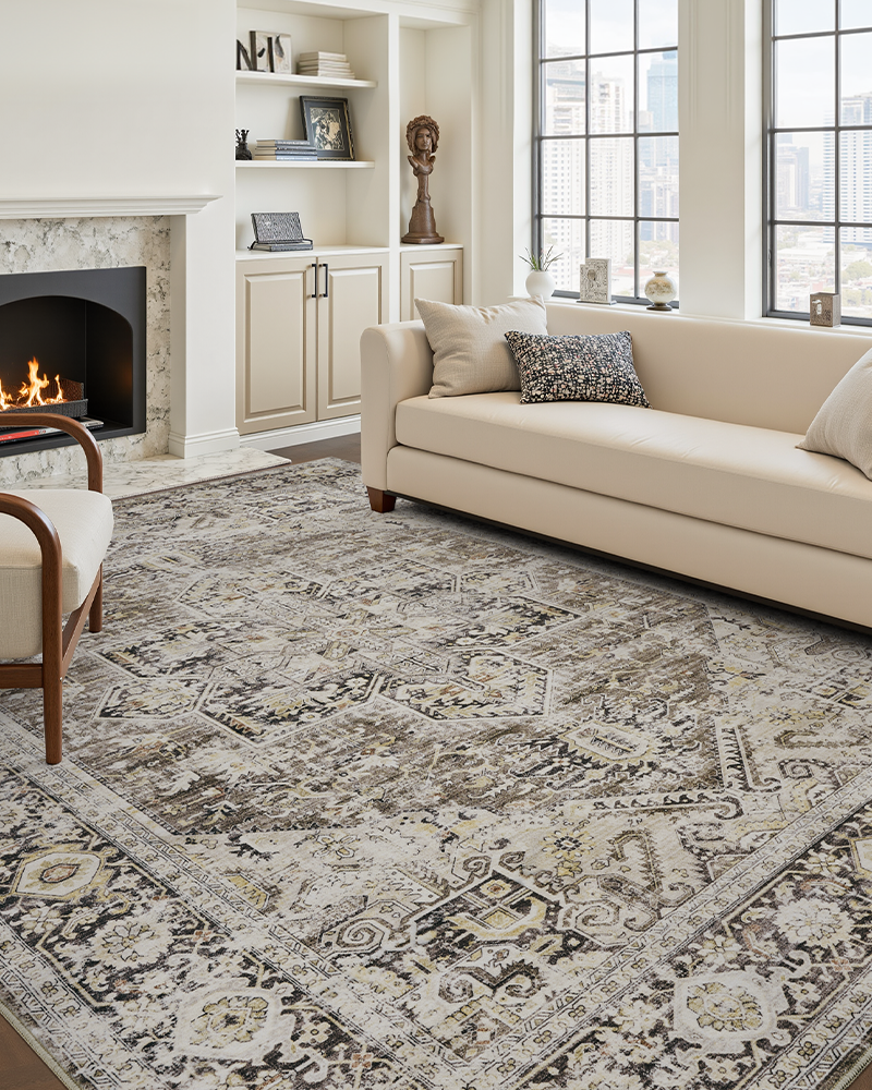 MontVoo Rugs Vintage Area Rug, Soft and Warm Carpet for Children and Pets