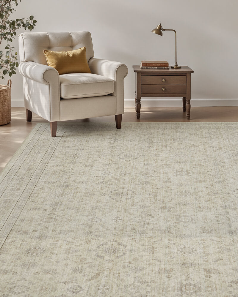 MontVoo Vintage area rug, soft and pet-friendly, washable for easy care