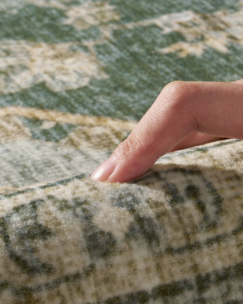 MontVoo boho neutral area rug with soft dense fibers, cozy and durable for bedroom comfort.