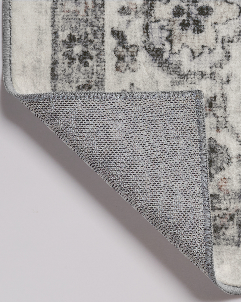 MontVoo vintage farmhouse area rug with soft texture, adds warmth to rustic interiors.