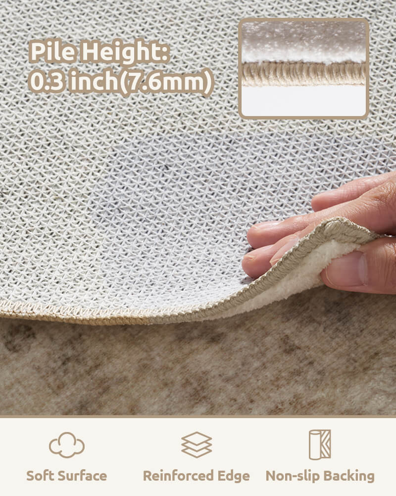 Classic style washable rug designed for relaxed, long-term living