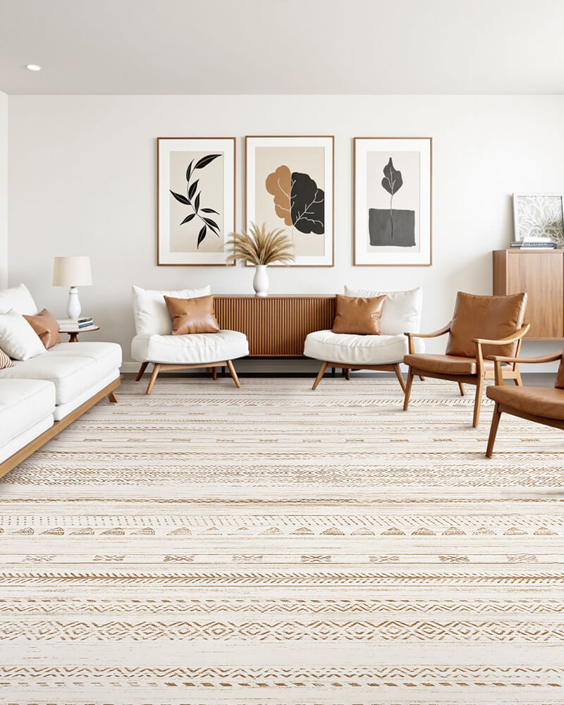 Modern area rug designed for active family homes