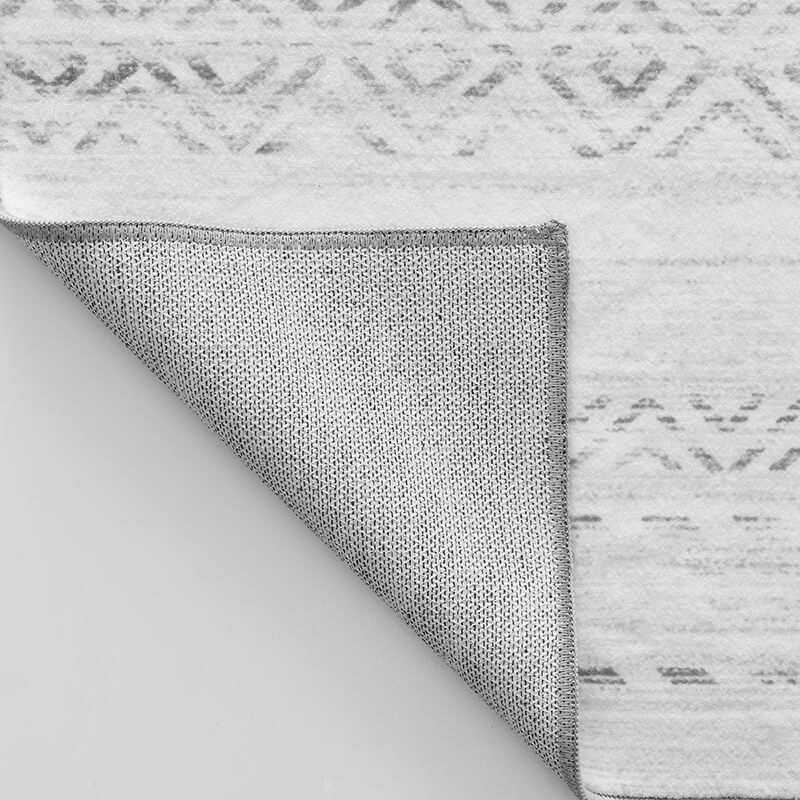 Washable modern area rug supporting easy home care