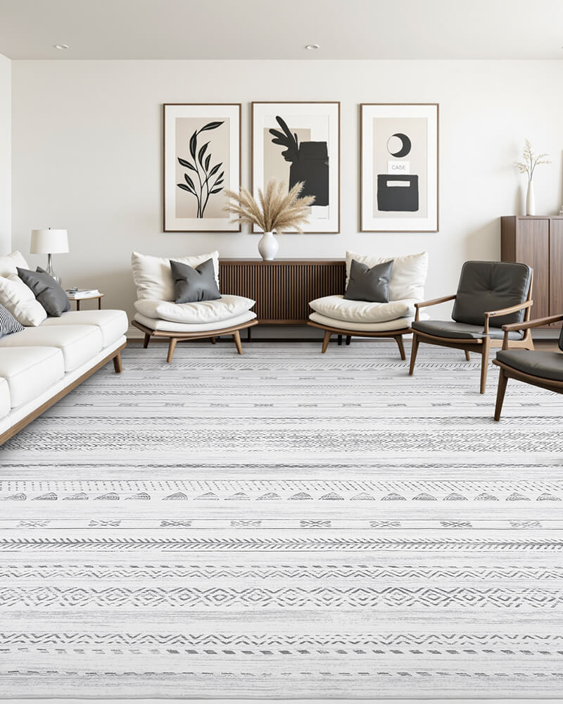 Easy-care modern rug ideal for busy routines