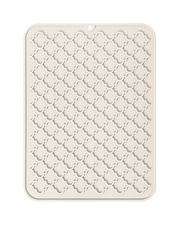 Modern silicone dish mat that keeps your countertop clean, dry, and organized.