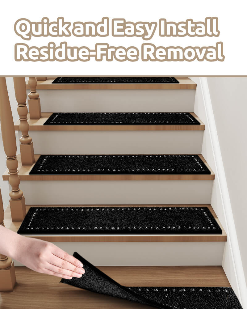 Washable stair treads improving stair safety at home