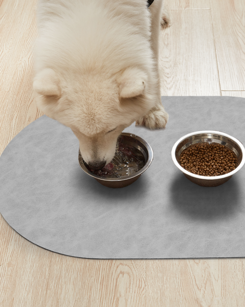 Absorbent Pet Feeding Mat for Food and Water — Quick Dry and Non Slip Design
