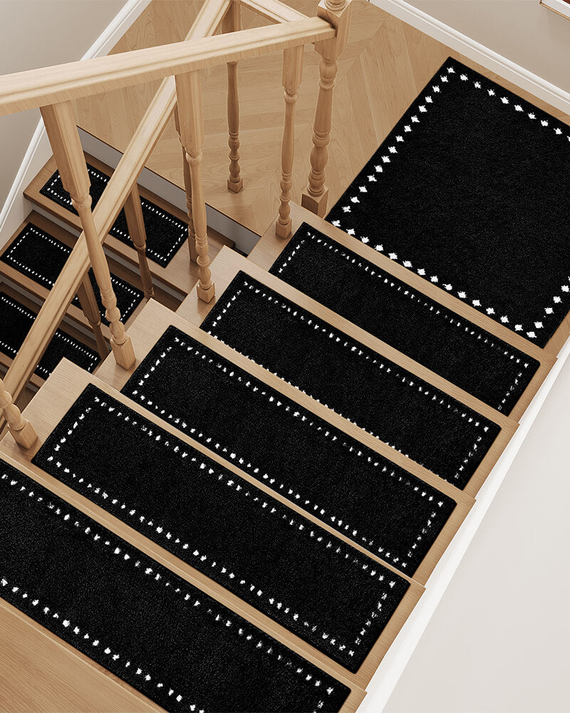 Non-slip stair treads suitable for wood and tile stair surfaces