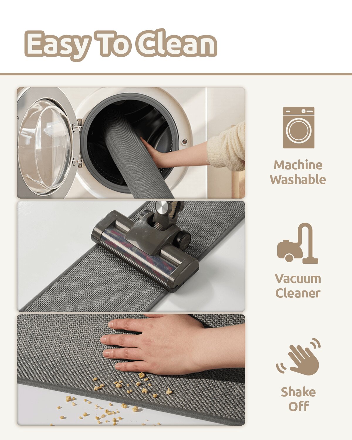 Soft touch stair treads providing comfortable barefoot support