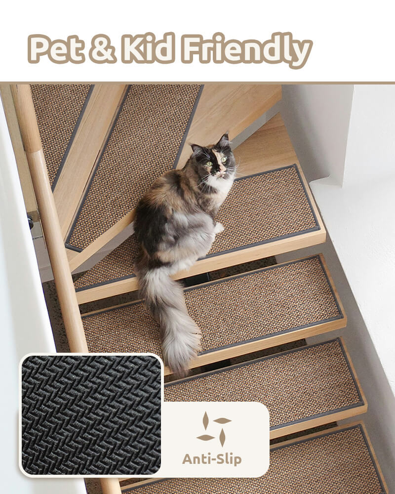 Washable stair treads supporting practical living