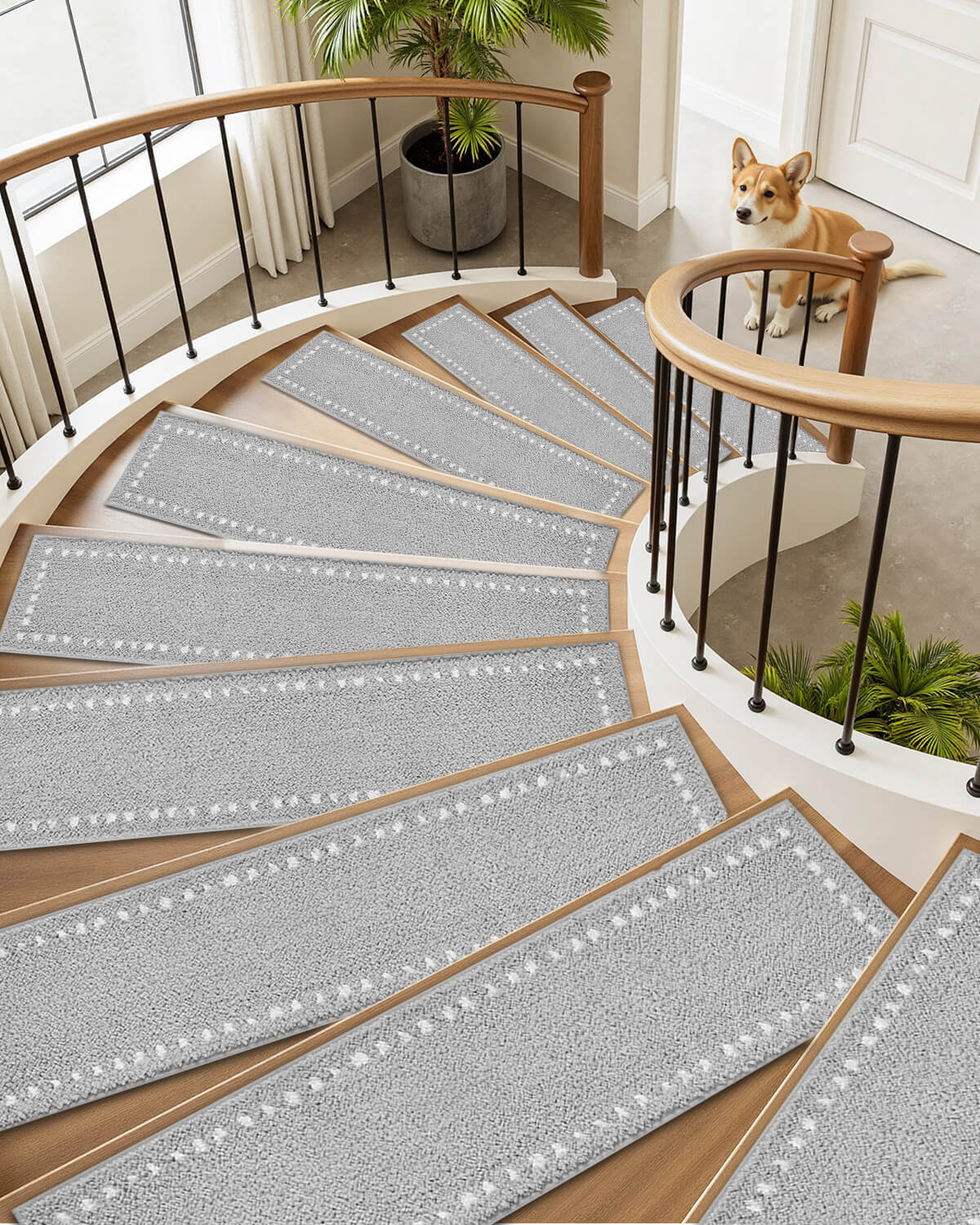 Non-slip stair covers enhancing safety in multi-level homes