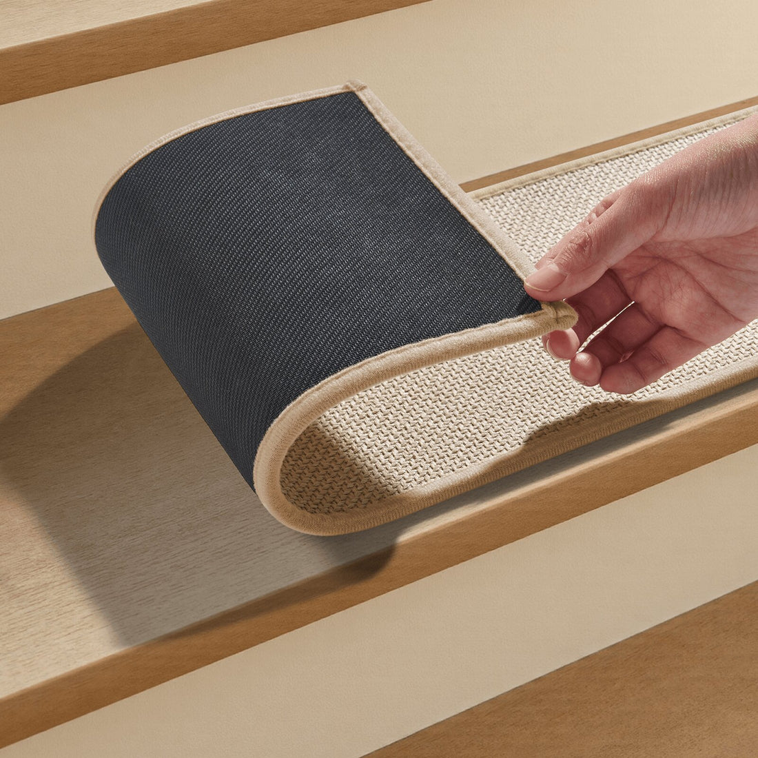 Non-slip stair covers providing safer steps for kids and seniors