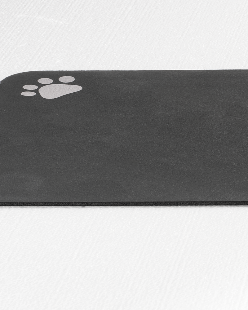 Pet feeding mat for messy drinkers, absorbent and quick drying pet mat from MontVooRugs.