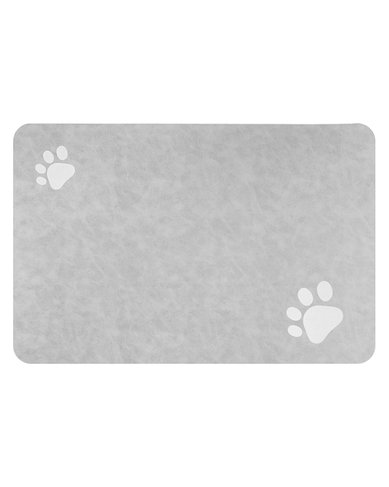 Waterproof pet feeding mat for under bowls, anti-slip and absorbent feeding supplies for pets.